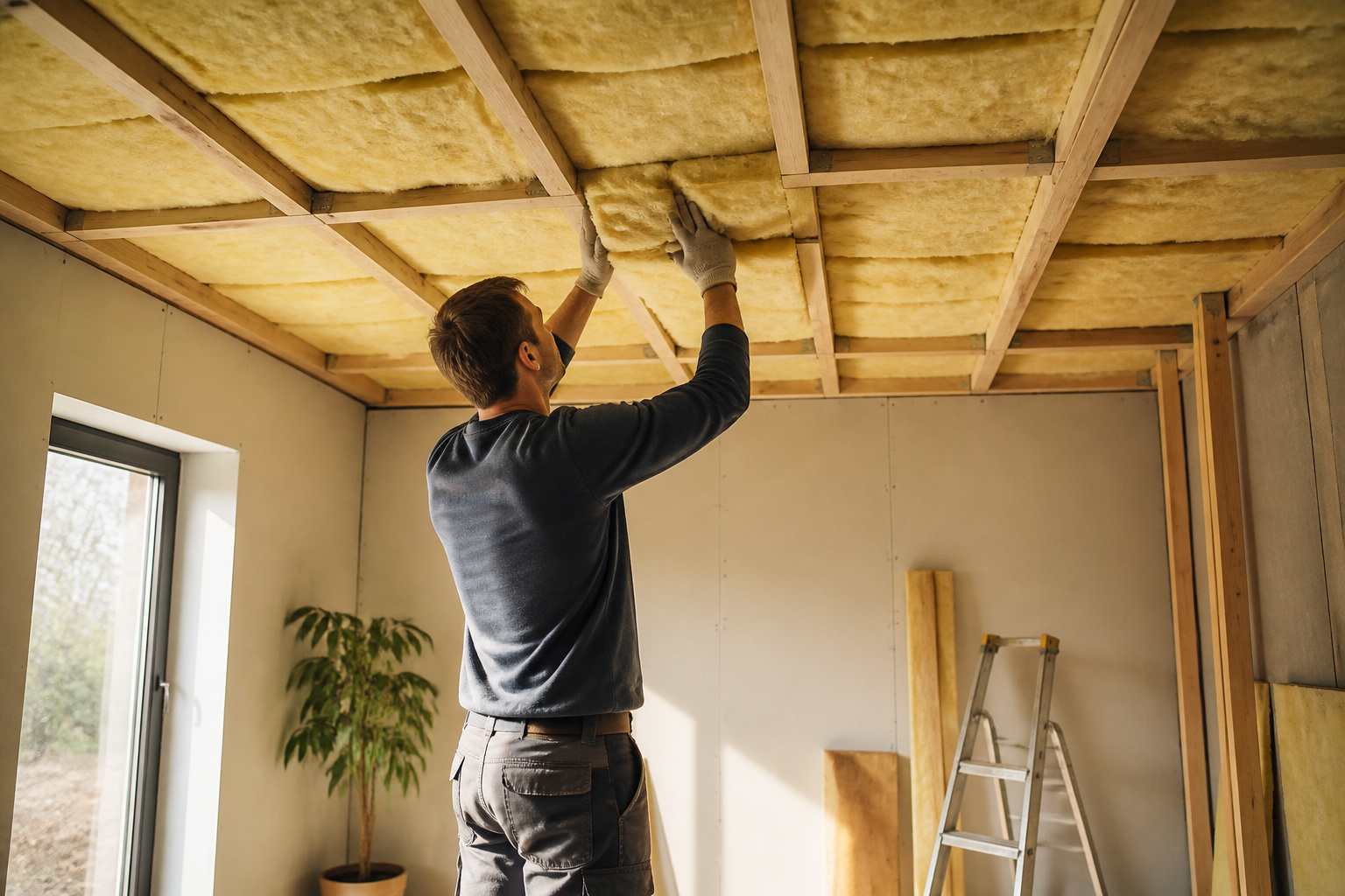 Isolation de plafond confort et efficacite